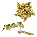 Sapphire Flower Earrings