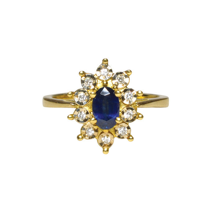 Sapphire & Diamond Ring