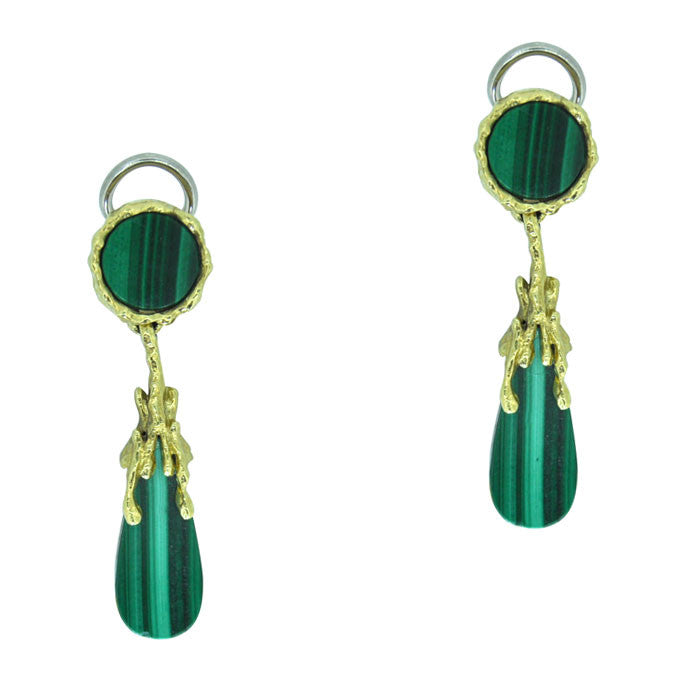 Malachite Drop Earrings