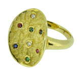Gem Set Abstract Ring