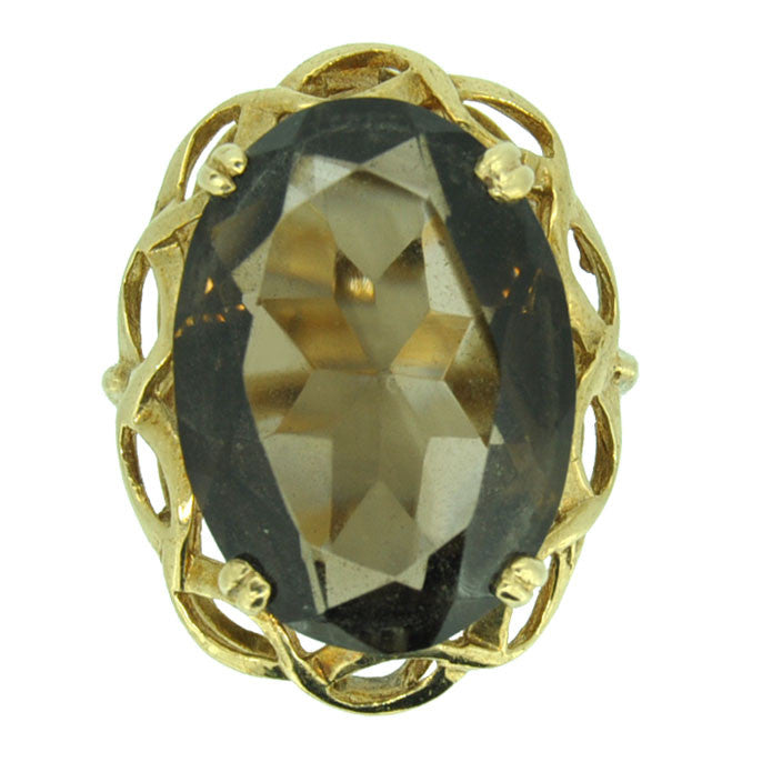 Smoky Quartz Cocktail Ring