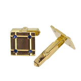 14 Carat Gold Sapphire Cufflinks
