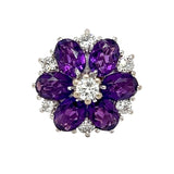 Amethyst and Diamond Ring