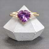 Amethyst Heart Ring