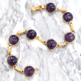 Cabochon Cut Amethyst Bracelet
