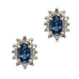 Sapphire & Diamond Earrings