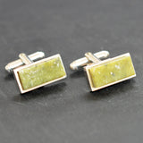 Green Marble Cuff Links