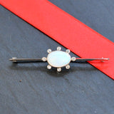 Opal & Diamond Bar Brooch