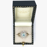 Blue Topaz & Diamond Ring