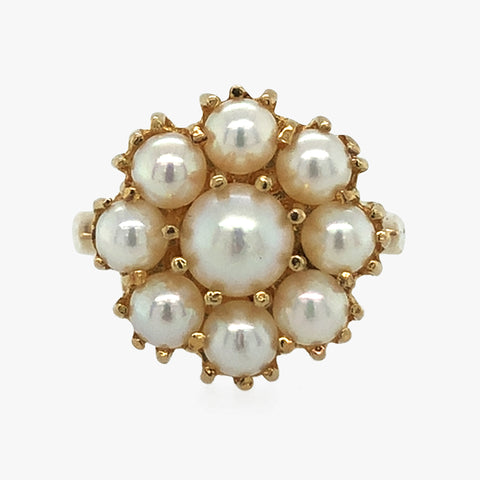 Pearl Cluster Ring