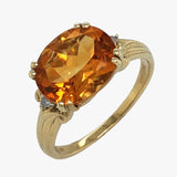 Citrine & Diamond Ring