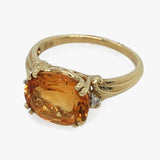 Citrine & Diamond Ring