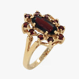 Garnet Cluster Ring