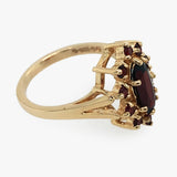 Garnet Cluster Ring