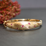 Gold Bangle Set With Rubies