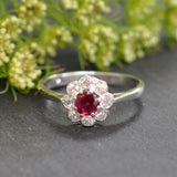 Ruby & Diamond 'Daisy' Ring