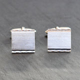 Silver Square Cuff Links