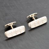 Silver Rectangular Cuff Links