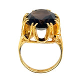 Smokey quartz statement ring