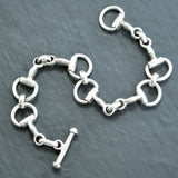 Silver Horse Bit Link Bracelet