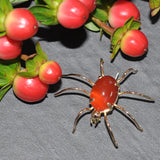 Cornelian Spider Brooch