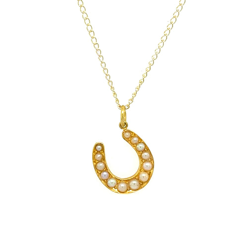 Pearl Horse Shoe Necklace