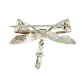 Silver Bow Brooch