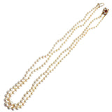 Pearl Necklace with Pearl & Citrine Clasp