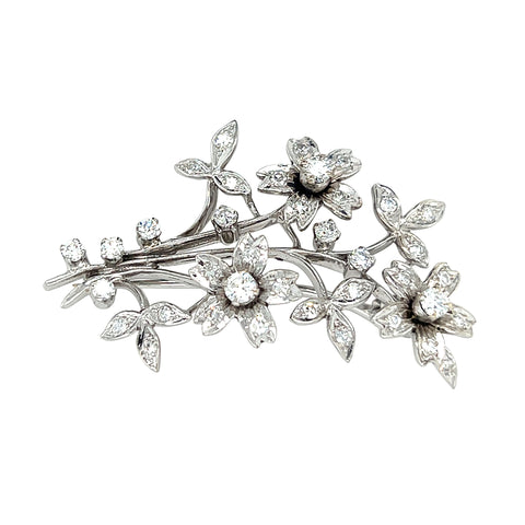 Diamond Spray Brooch