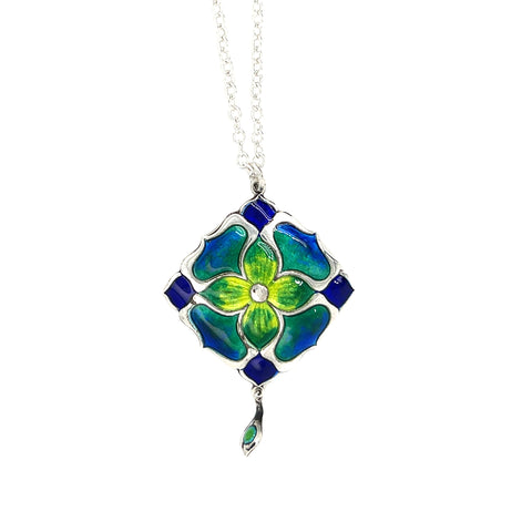 Enamel Art Nouveau Pendant