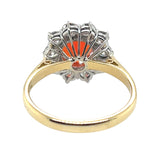 Fire Opal & Diamond Ring