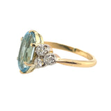 Aquamarine & Diamond Ring