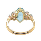 Aquamarine & Diamond Ring