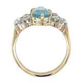 Aquamarine & Diamond Ring