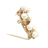 Pearl, Ruby & Diamond Brooch