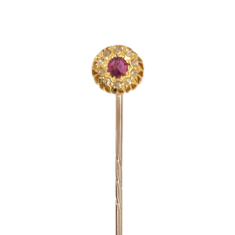 Ruby & Diamond Tie Pin