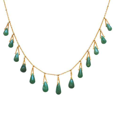 Aventurine Fringe Collar