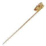 Ruby & Diamond Horse Shoe Tie Pin
