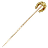 Ruby & Diamond Horse Shoe Tie Pin