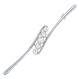 Diamond Bar Brooch