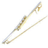 Diamond Bar Brooch