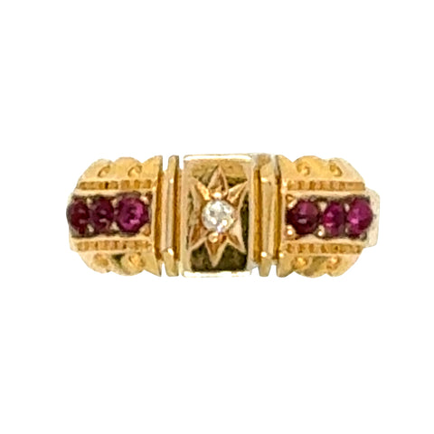 Ruby & Diamond Gypsy Ring