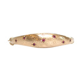 Gold Bangle Set With Rubies