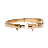 Gold Bangle Set With Rubies