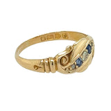 Diamond & Sapphire Gypsy Ring