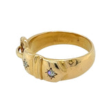 Diamond Set Buckle Ring