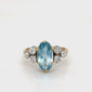 Aquamarine & Diamond Ring