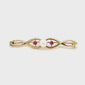 Pearl & Ruby Bar Brooch