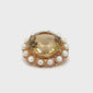 Citrine & Pearl Brooch