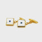 Mother of Pearl & Sapphire Cufflinks